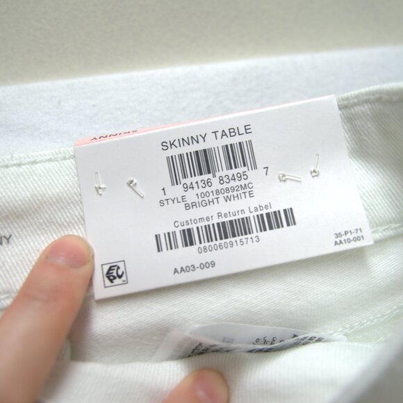 Style & Co. Women's Skinny Jeans, White, Size 10 - Picture 4 of 10